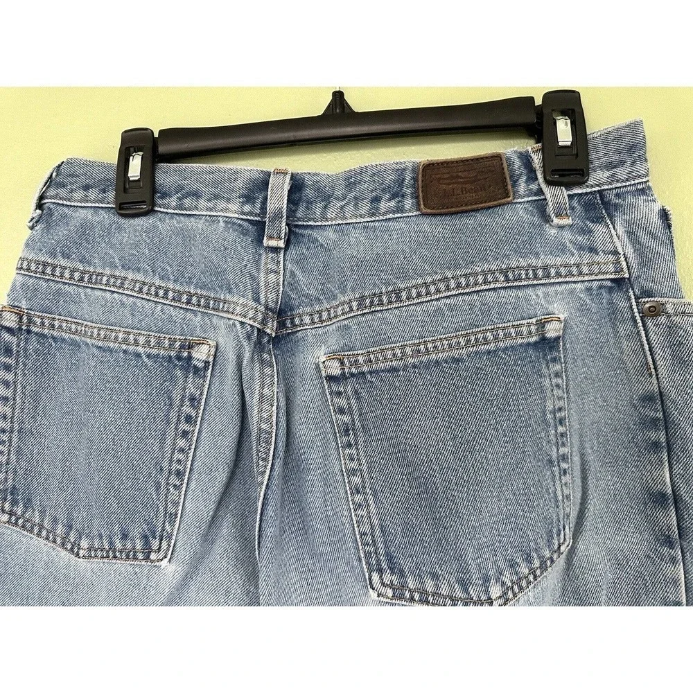 Vtg 90’s L.L Bean Jeans Relaxed Fit Women Sz 14 Tall Grunge Distressed Baggy‌ - Picture 7 of 12
